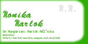 monika marlok business card